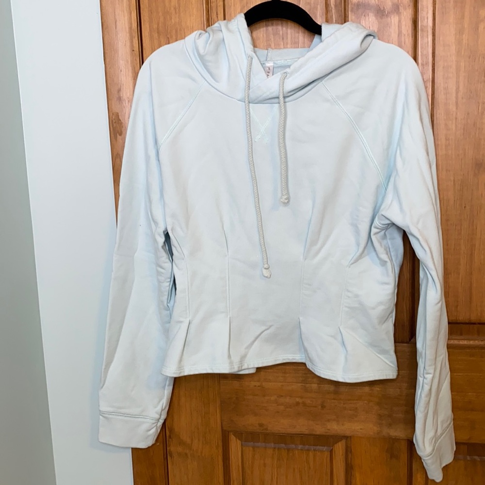 Fabletics light mint sweatshirt, size large